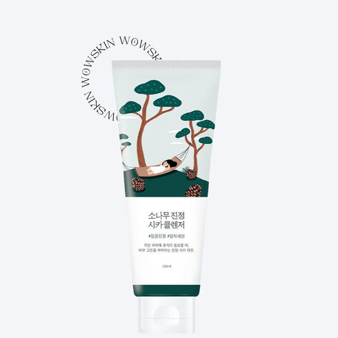 Roundlab Pine Calming Cica Cleanser curăță delicat impuritățile fără a usca pielea sensibilă.
 Formula sa cu extract de pin și Centella Asiatica calmează roșeața și iritațiile de zi cu zi. wowskin.ro